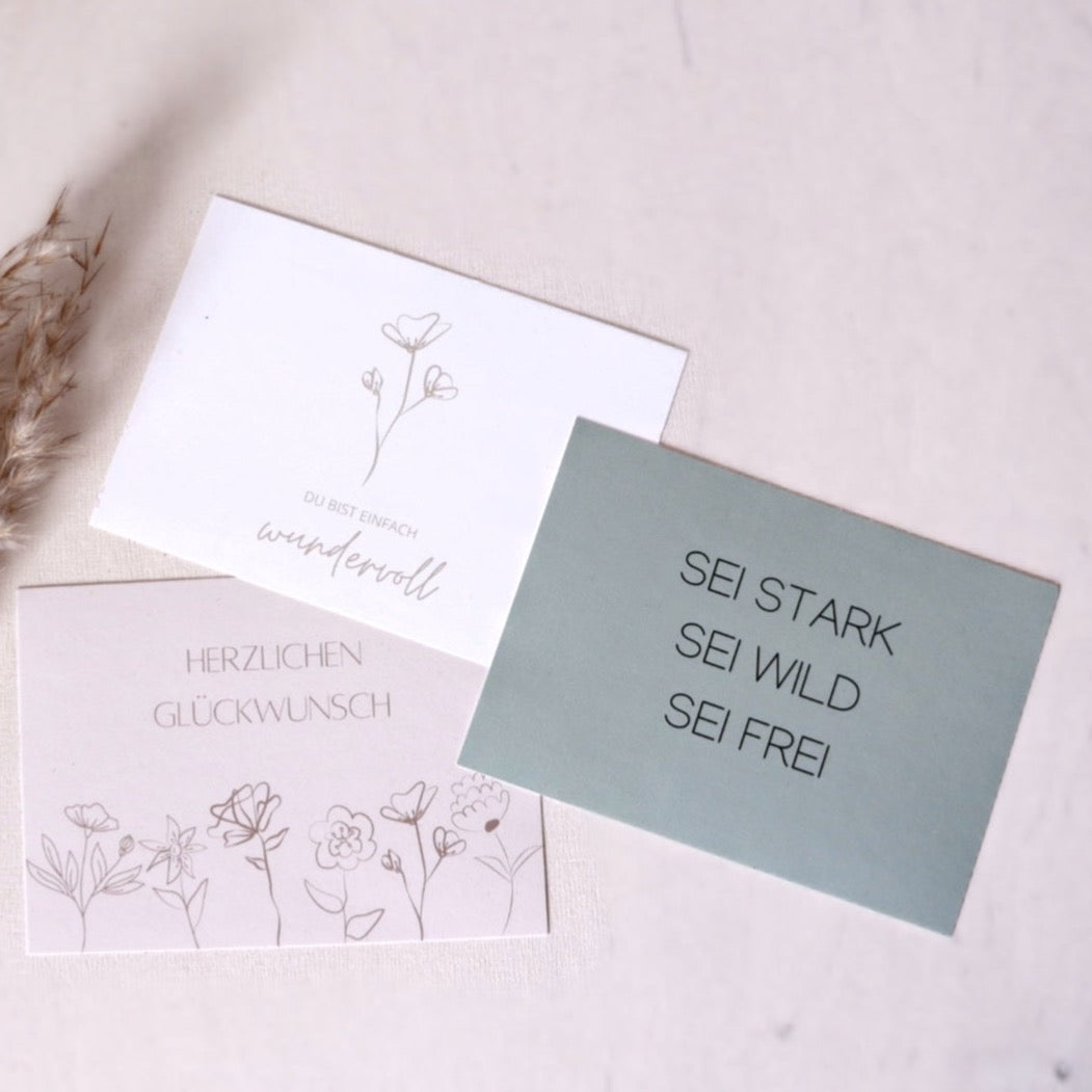 Postkarte “stark, wild, frei“