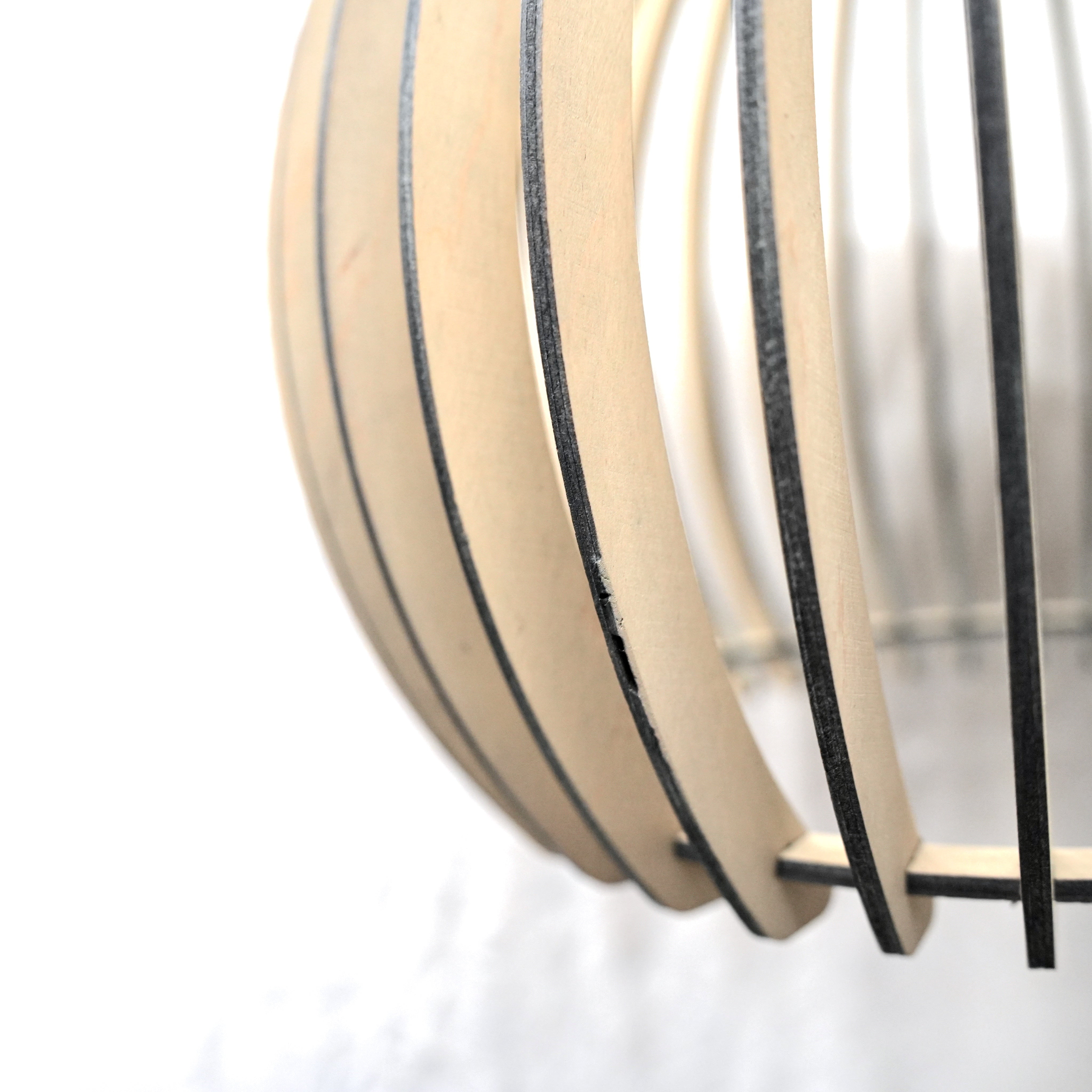 Designer Holzlampe Rund