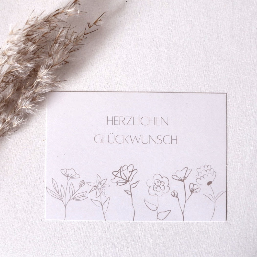 Postkarte “herzlichen Glückwunsch“