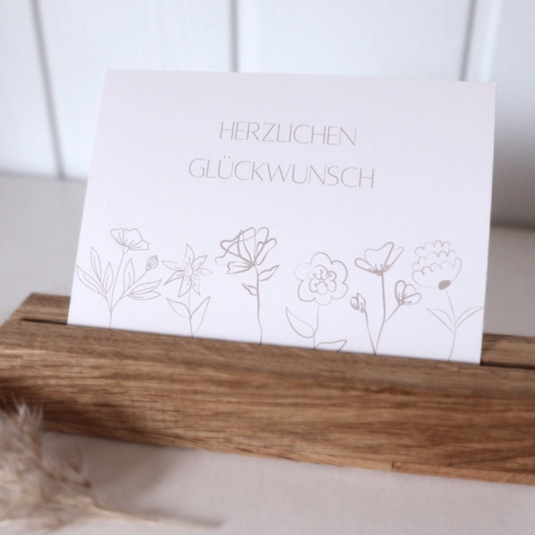 Postkarte “herzlichen Glückwunsch“