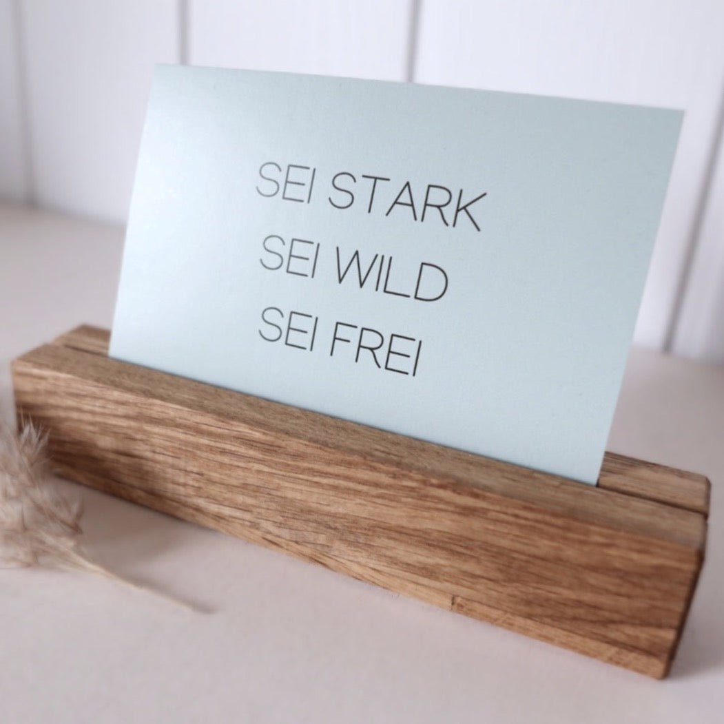 Postkarte “stark, wild, frei“