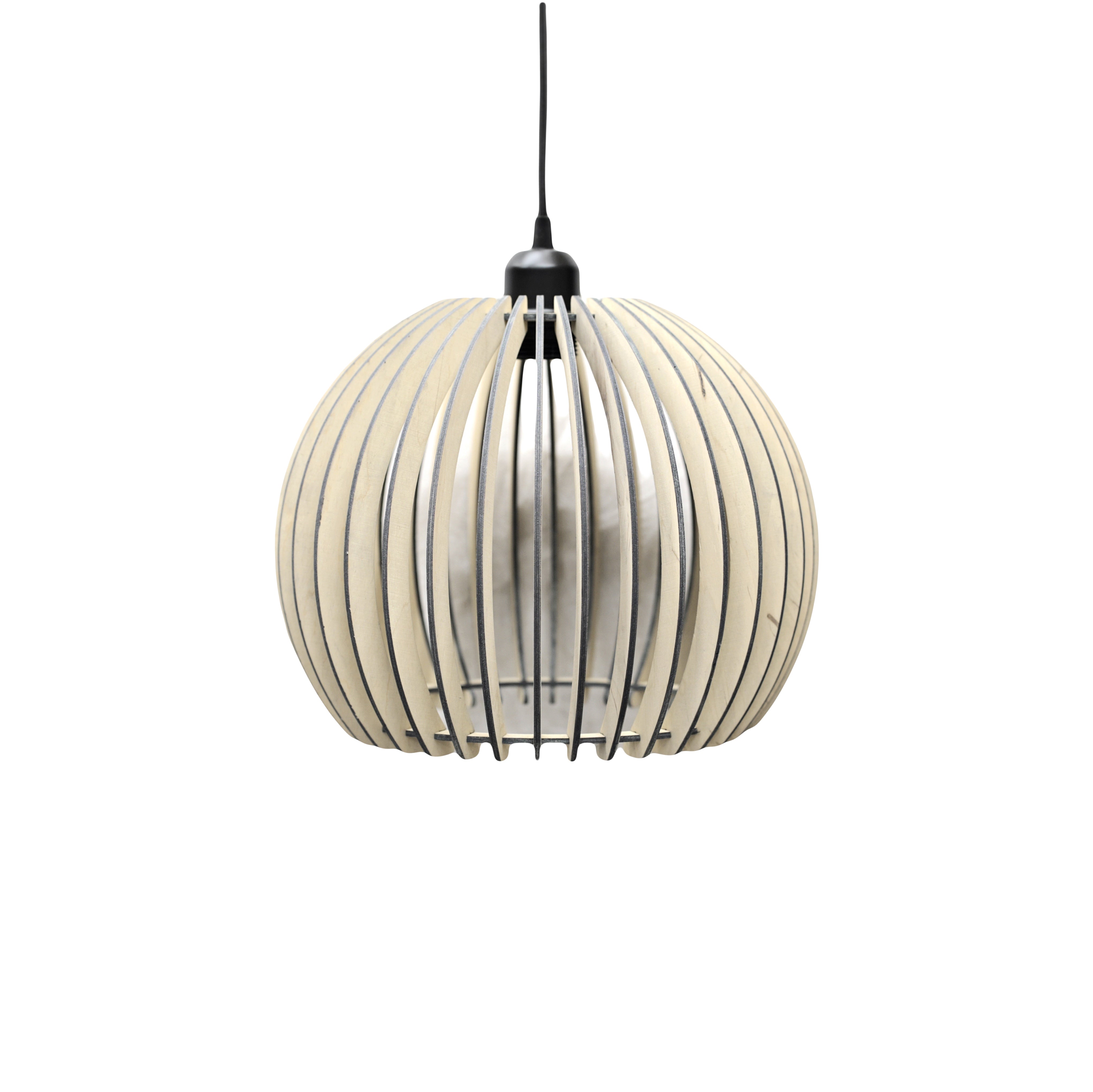 Designer Holzlampe Rund