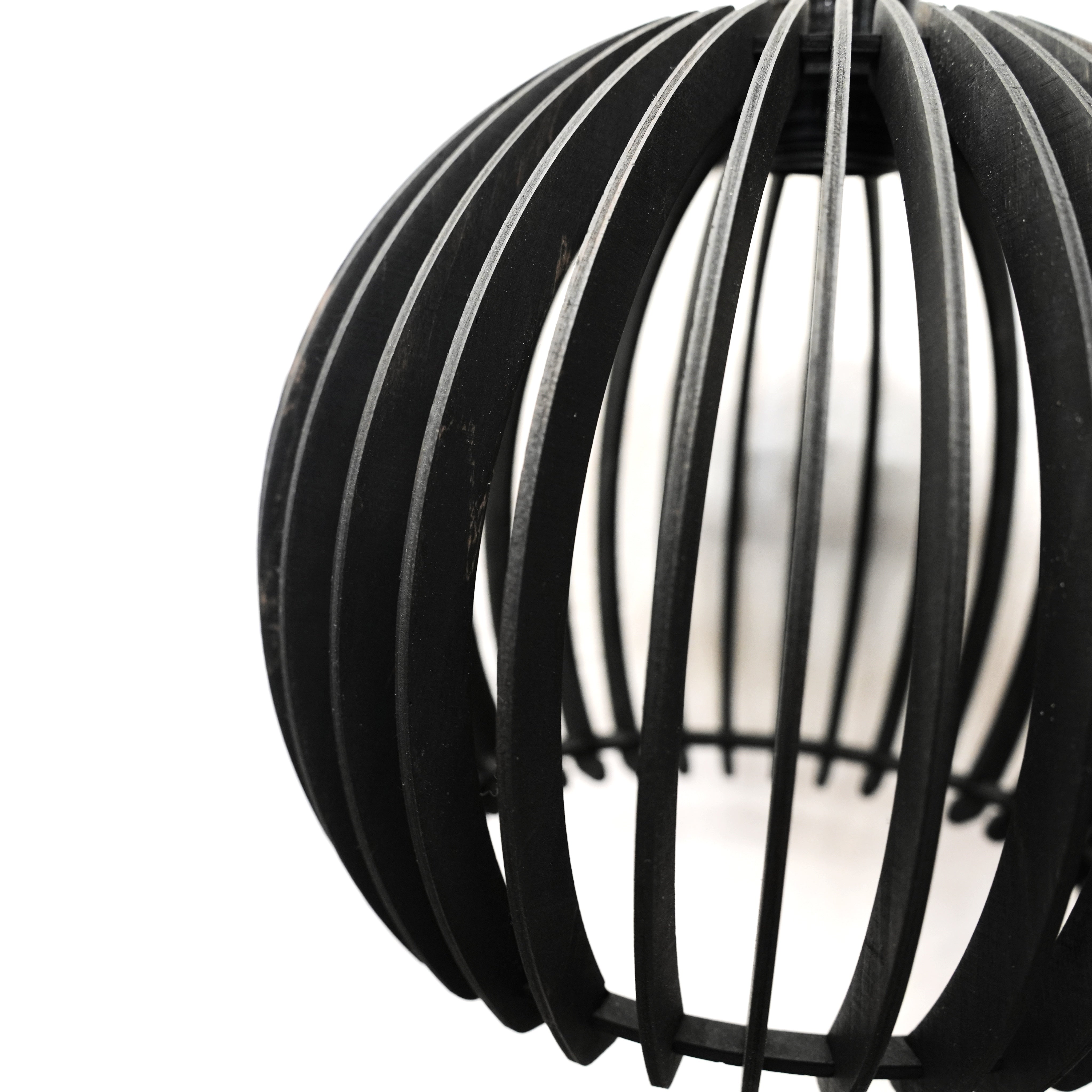 Designer Holzlampe Rund