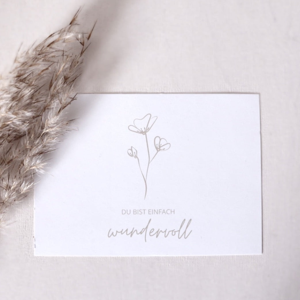 Postkarte “wundervoll“