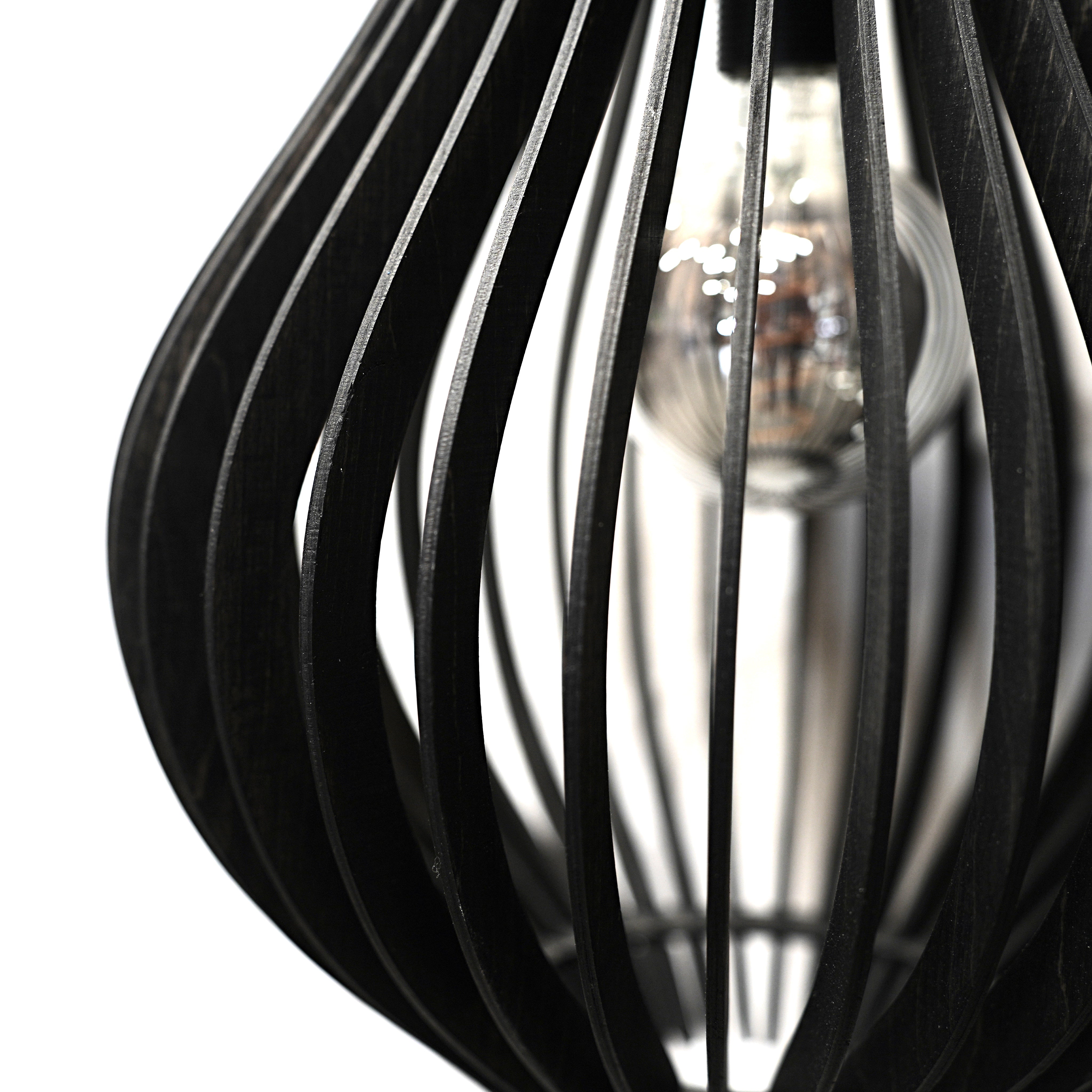 Designer Holzlampe Birne