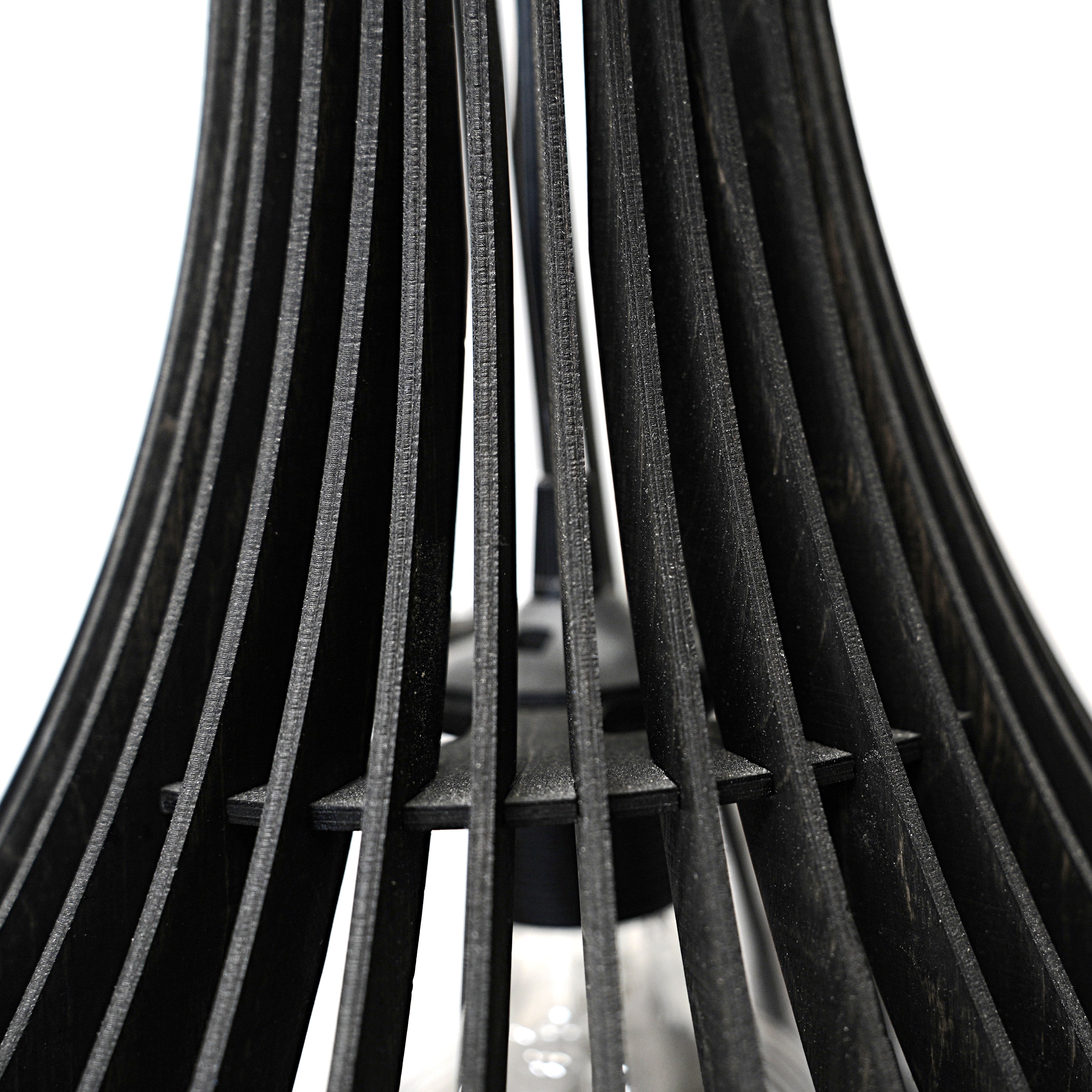 Designer Holzlampe Birne