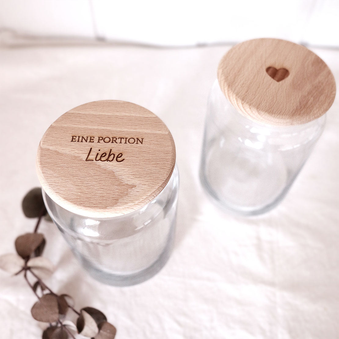 Vorratsglas Eine Portion LIEBE 15 cm