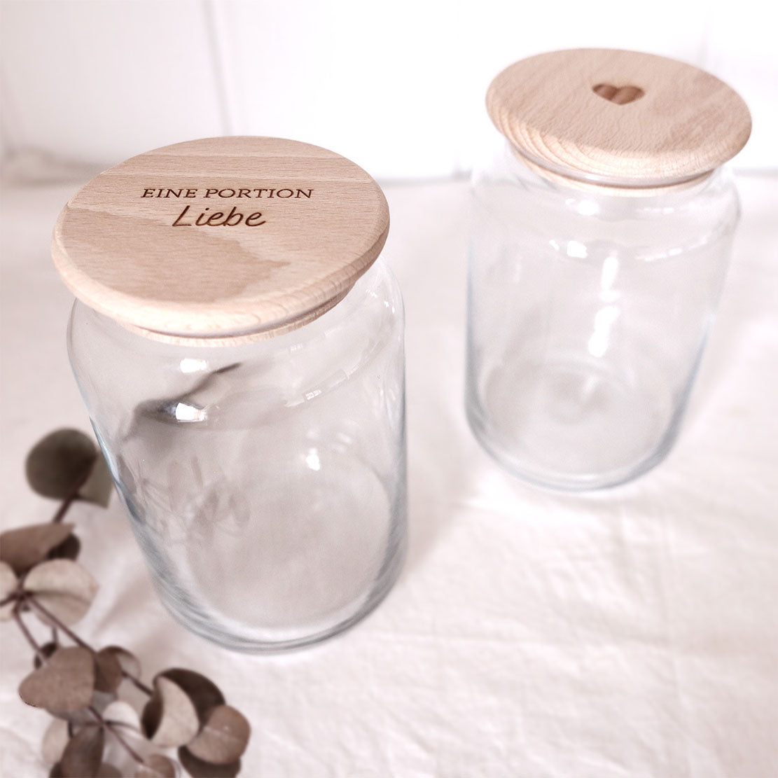 Vorratsglas Eine Portion LIEBE 15 cm