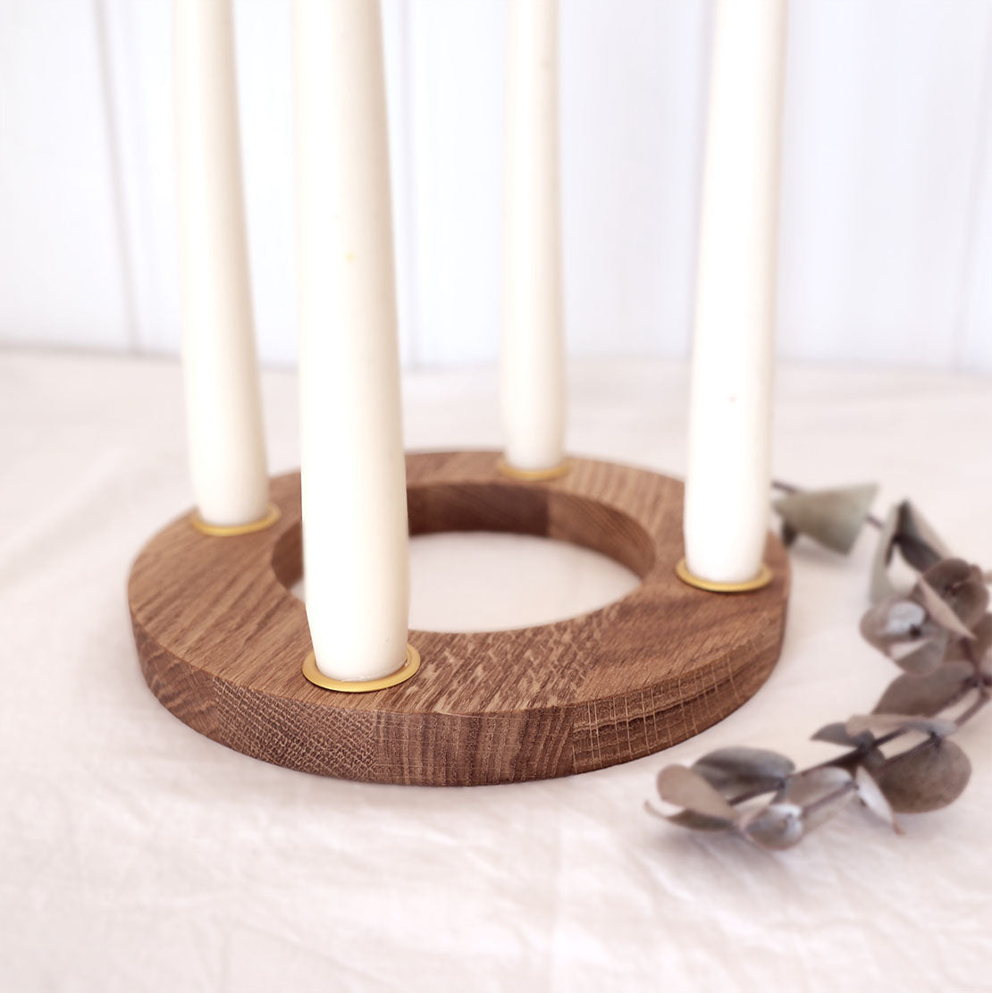 Adventskranz aus Eichenholz